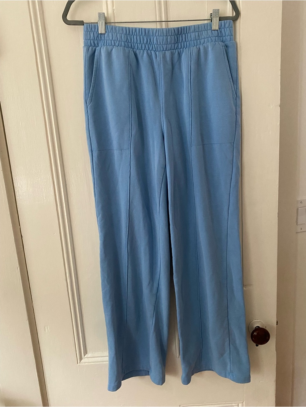 Yogalicious Sky Blue Wide-Leg Pull-On Sweatpants